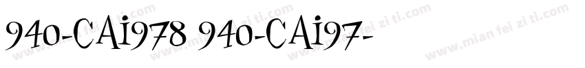 940-CAI978 940-CAI97字体转换